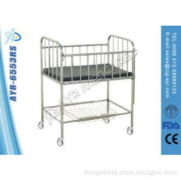 Portable Stainless Steel Baby Hospital Bed Medical Baby Bas